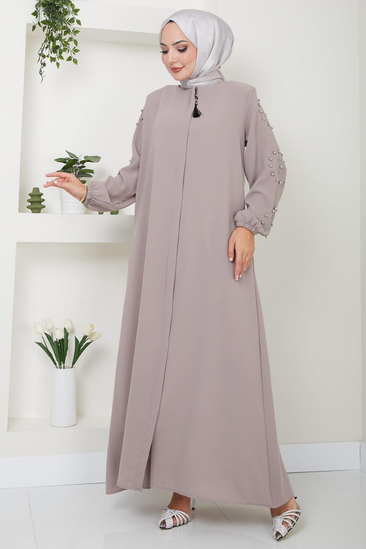 Kolu Taşlı ve İncili Ferace Bej SS2494