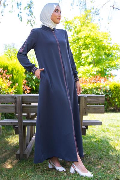 Biye Detaylı Ferace Antrasit SS02045