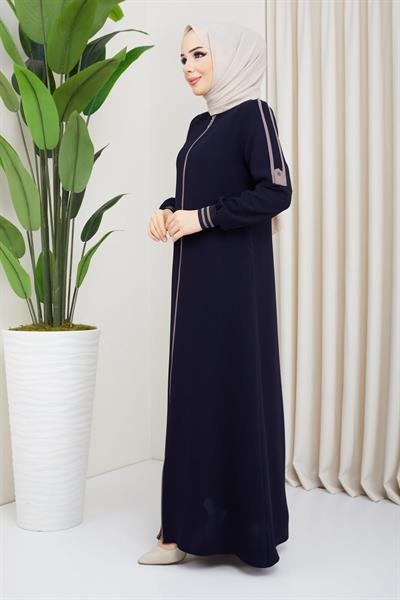 Biye Detaylı Ferace Lacivert SS02045