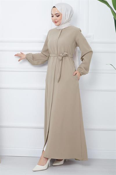 Gizli Patlı Kuşaklı Ferace Bej SS2361