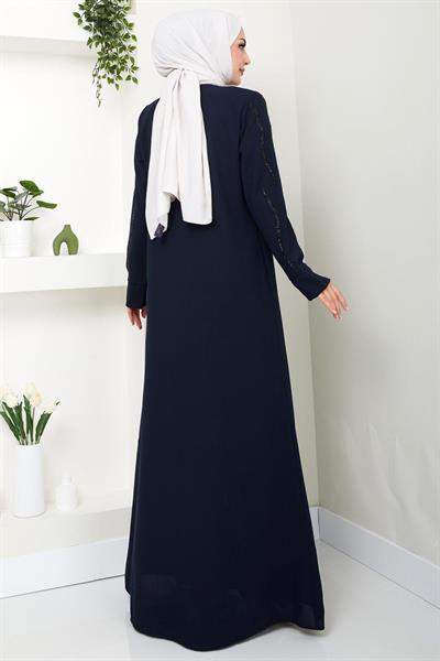 Sevgi Taşlı Ferace Lacivert SS2481