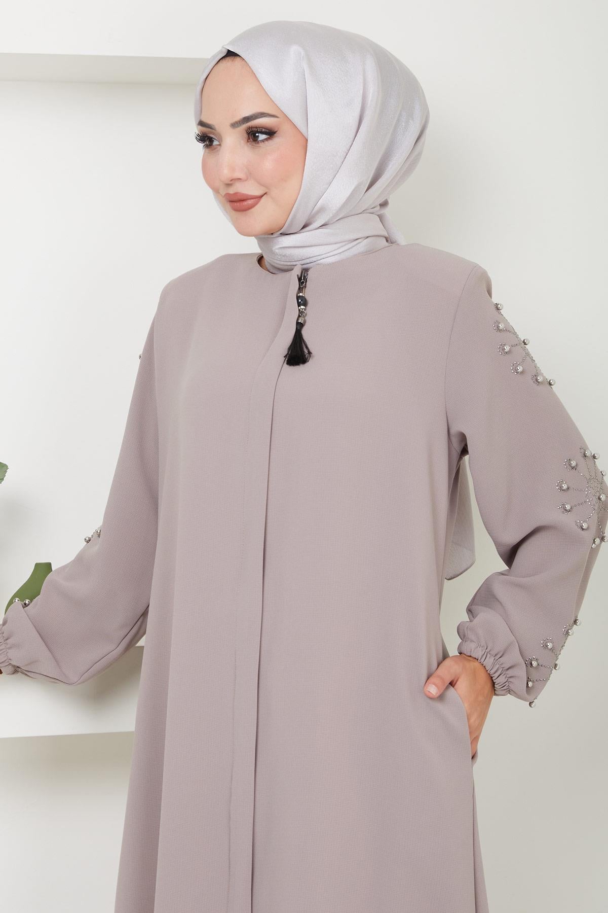 Kolu Taşlı ve İncili Ferace Bej HM2494