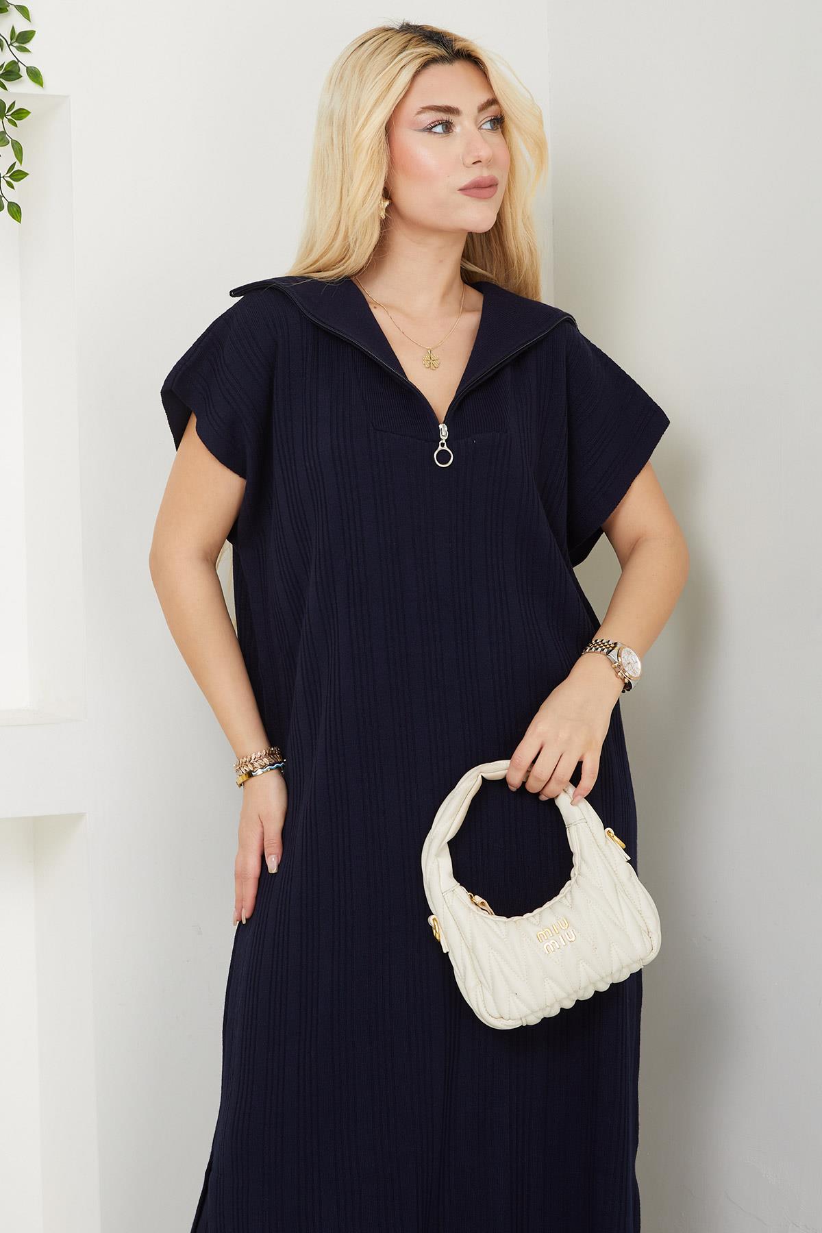 Pantolonlu Triko Takım Lacivert SS2585