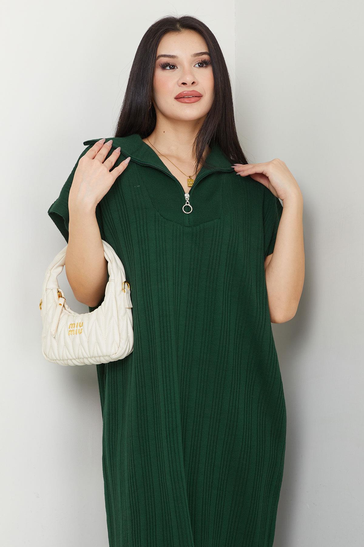Pantolonlu Triko Takım Zümrüt SS2585
