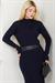 Kemerli Fitilli Triko Elbise Lacivert SS2598