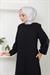 Kolu Taşlı ve İncili Ferace Siyah HM2494