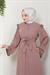 Kolu ve Omzu İncili Ferace Pembe HM2425