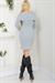 Madonna Yaka Fitilli Triko Elbise Gri SS2569