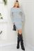 Madonna Yaka Fitilli Triko Elbise Gri SS2569
