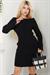 Madonna Yaka Fitilli Triko Elbise Siyah SS2569