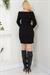 Madonna Yaka Fitilli Triko Elbise Siyah SS2569