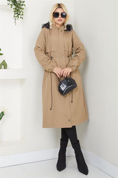 Allerli İçi Kürklü  Mont Vizon SS2330