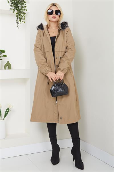Allerli İçi Kürklü  Mont Vizon SS2330