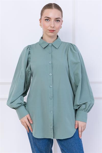 Balon Kol Gömlek Mint SS2639