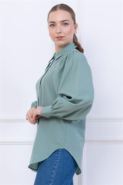 Balon Kol Gömlek Mint SS2639