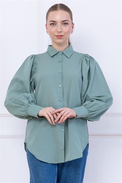 Balon Kol Gömlek Mint SS2639