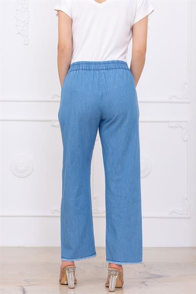 Beli Lastikli Pantolon Açık Mavi SS2726
