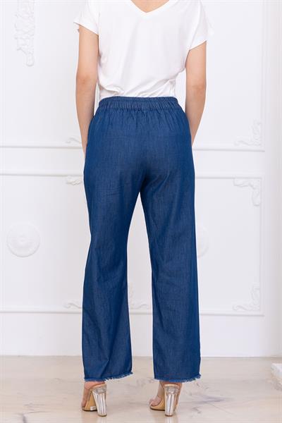 Beli Lastikli Pantolon Koyu Mavi SS2726
