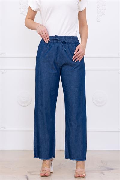 Beli Lastikli Pantolon Koyu Mavi SS2726