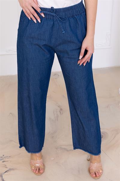 Beli Lastikli Pantolon Koyu Mavi SS2726