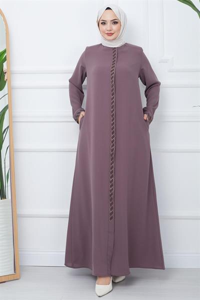 Gizem Taşlı Ferace Gül Kurusu HM2358