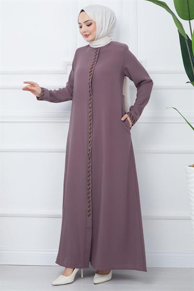 Gizem Taşlı Ferace Gül Kurusu HM2358