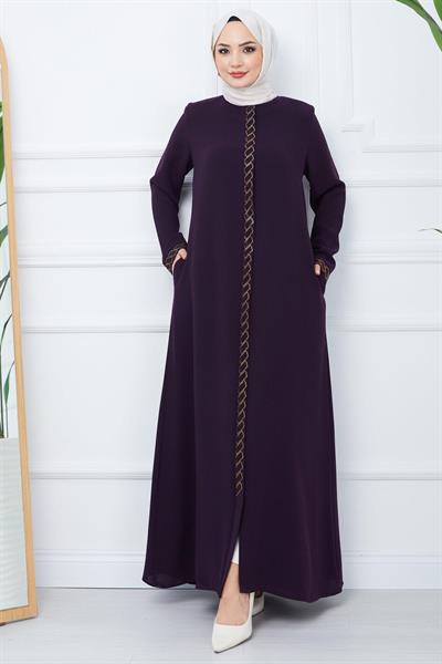 Gizem Taşlı Ferace Mürdüm HM2358