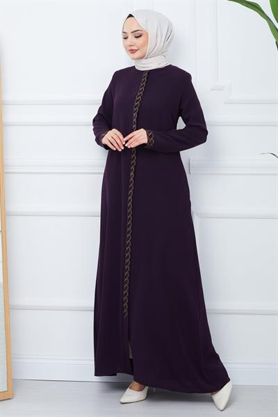 Gizem Taşlı Ferace Mürdüm HM2358