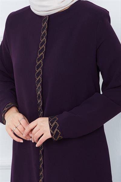 Gizem Taşlı Ferace Mürdüm HM2358