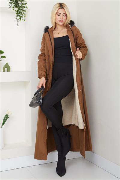 İçi Kürklü Tam Boy  Mont Taba SS2331