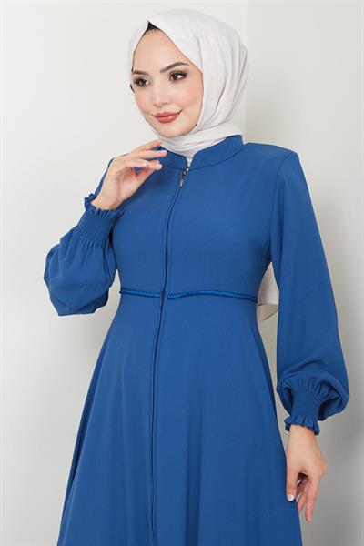 Kolu Gipeli Nakış Detaylı Mevlana Ferace İndigo HM2484
