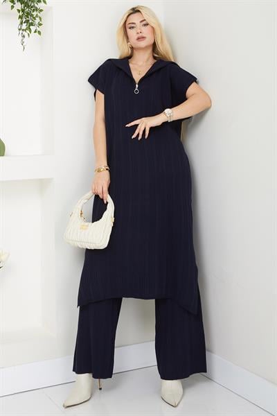 Pantolonlu Triko Takım Lacivert SS2585