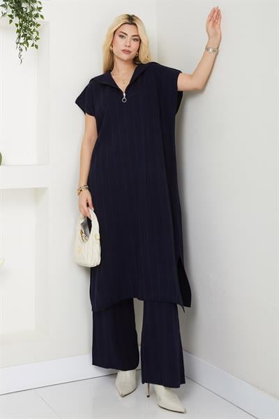 Pantolonlu Triko Takım Lacivert SS2585