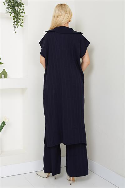 Pantolonlu Triko Takım Lacivert SS2585