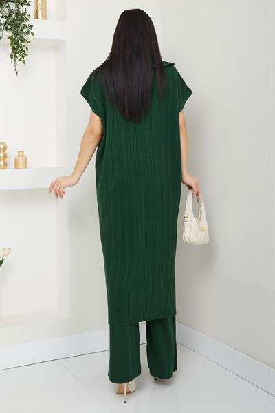 Pantolonlu Triko Takım Zümrüt SS2585