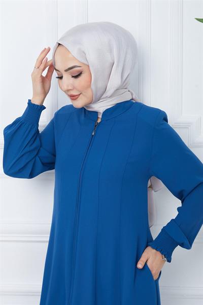 Parçalı Mevlana Ferace İndigo HM2362