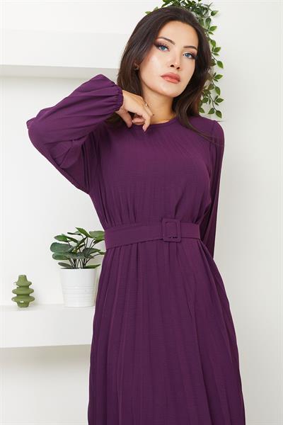 Piliseli Aerobin Elbise Mor SS2339