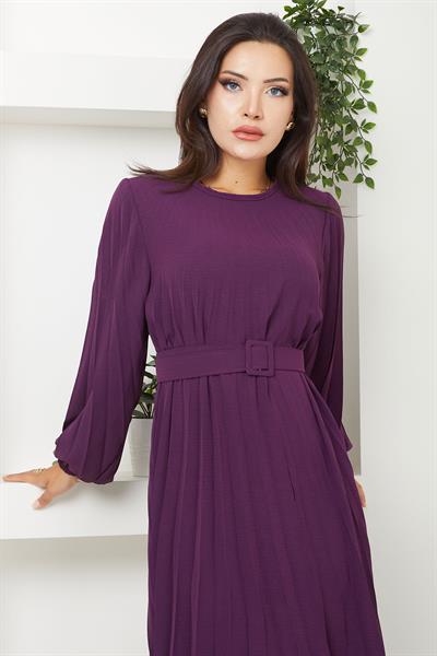 Piliseli Aerobin Elbise Mor SS2339
