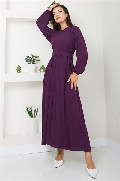 Piliseli Aerobin Elbise Mor SS2339