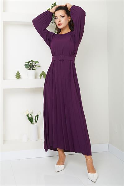 Piliseli Aerobin Elbise Mor SS2339