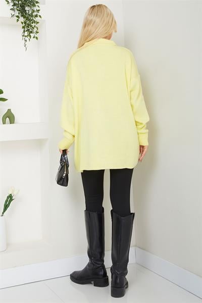 Polo Yaka Triko Kazak SS2616 Sarı