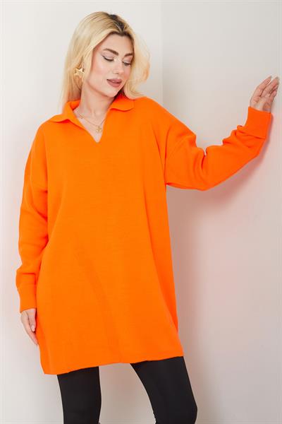 Polo Yaka Triko Kazak SS2616 Turuncu