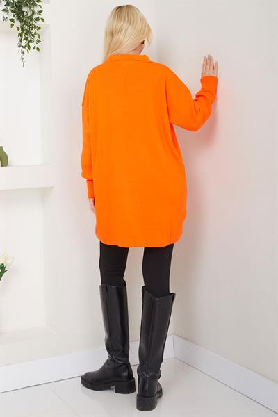 Polo Yaka Triko Kazak SS2616 Turuncu