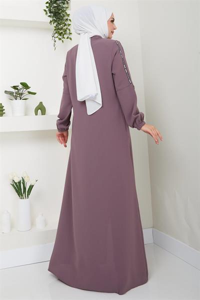 Şeritli Spor Ferace Gül Kurusu HM2483