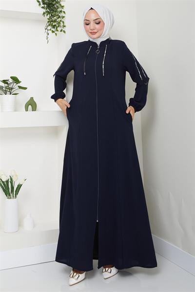 Şeritli Spor Ferace Lacivert HM2483