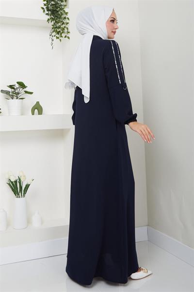 Şeritli Spor Ferace Lacivert HM2483