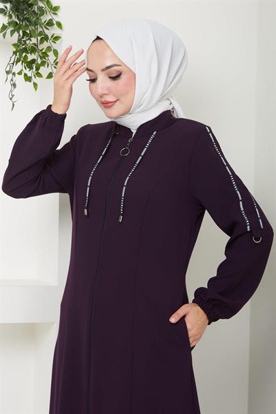 Şeritli Spor Ferace Mürdüm HM2483