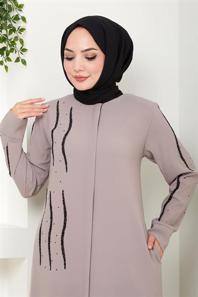 Sevgi Taşlı Ferace Vizon HM2481