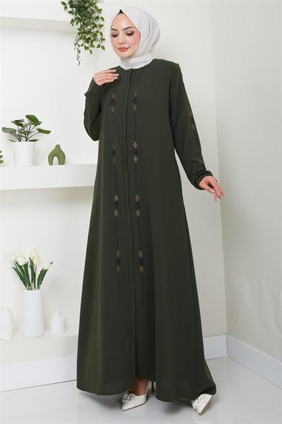 Simge Taşlı Ferace Haki HM2480