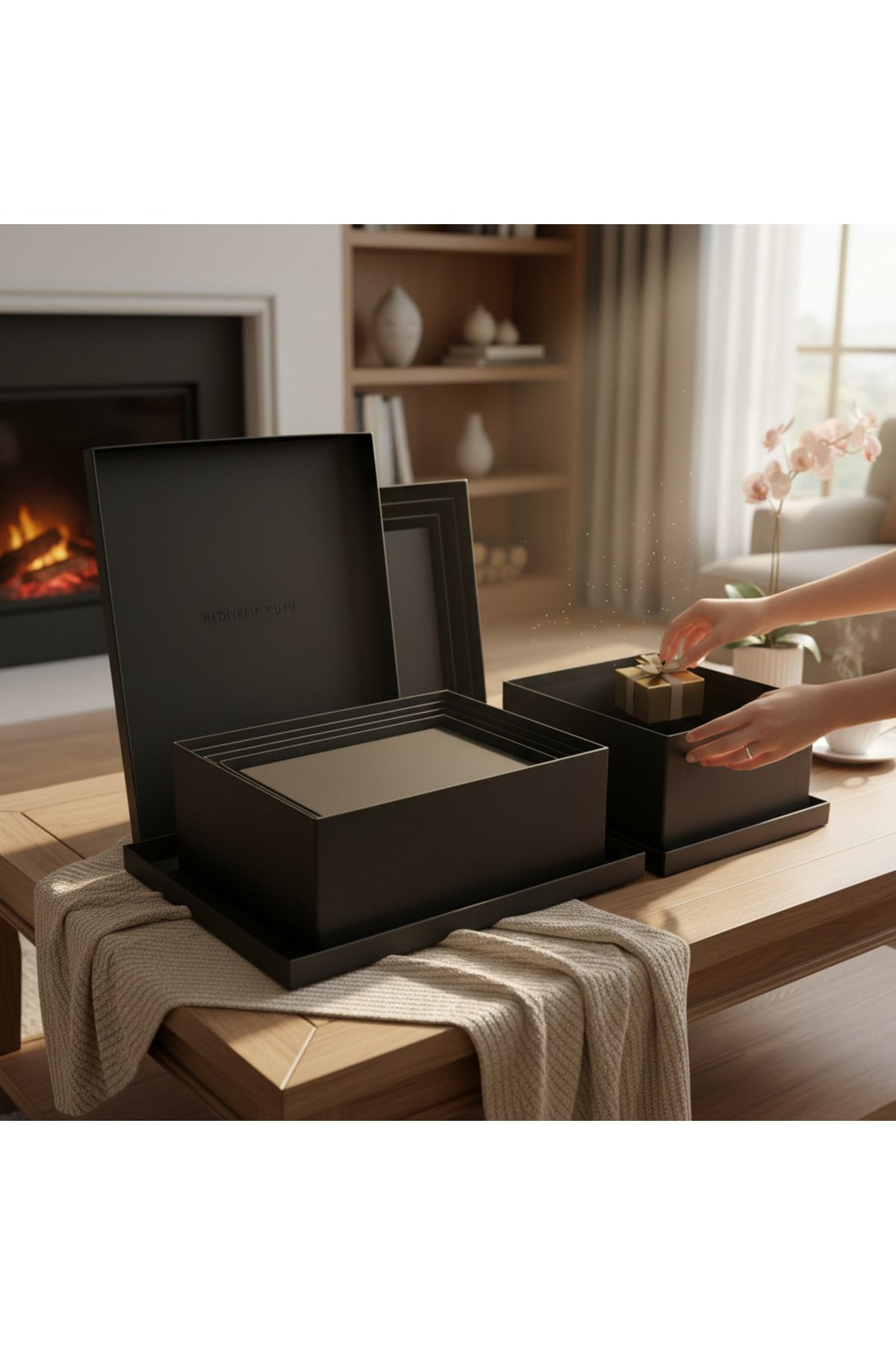 Yadatech 10lu Set hediyelik kutu - organizer Siyah